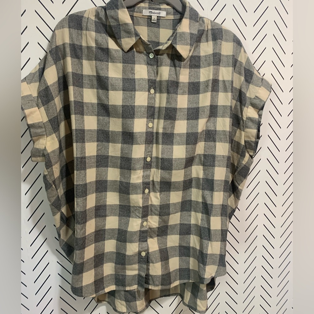 Madewell Flannel Poplin Button down shirt